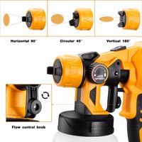 Wtyczka EU/US DEKO DKSG55K1 pistolet natryskowy, 220V/110V 550W wysokie zasilanie solarne do użytku domowego elektryczny pistolet do malowania, 3 dysze łatwe rozpylanie do domu DIY 3